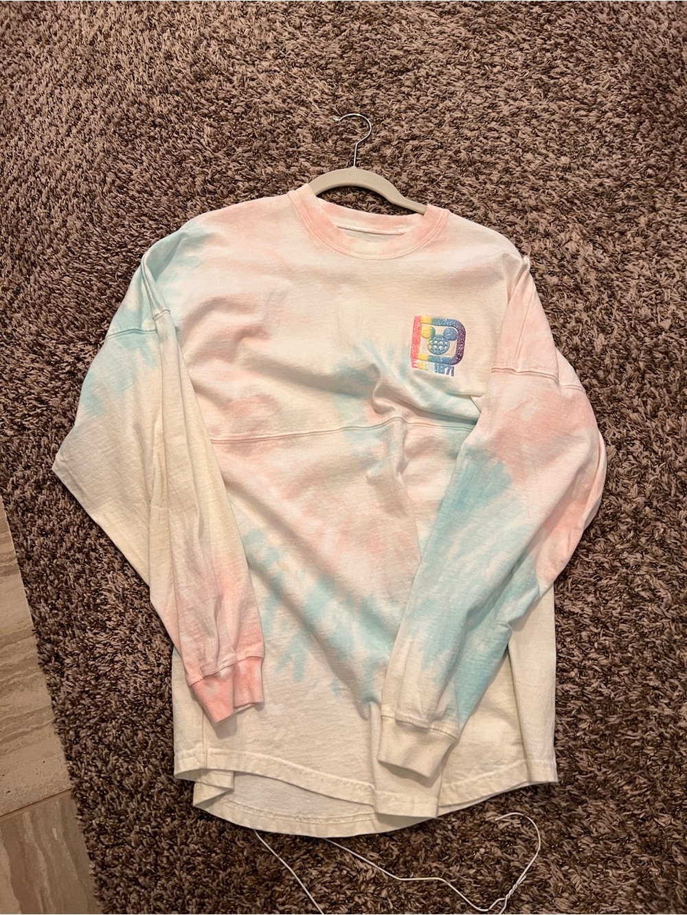 Disney Parks Pastel Tie-Dye Spirit Jersey in Pink and Blue